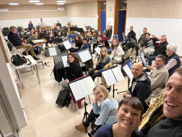 Selfie di Gruppo Corpo Musicale di Bolgare durante una Prova della Banda