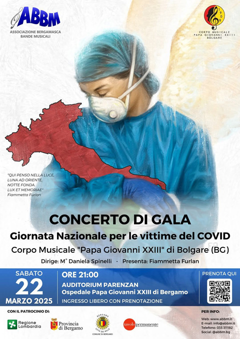 Locandina Concerto di Gala 2025 Ospedale Papa Giovanni di Bergamo