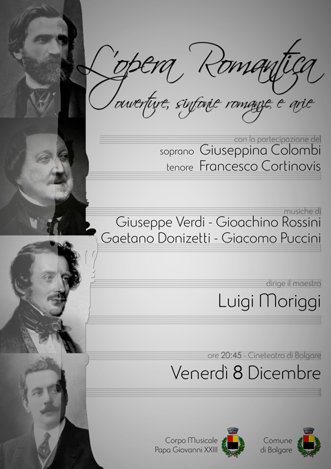 Locandina Concerto L'opera Romantica, Dicembre 2017