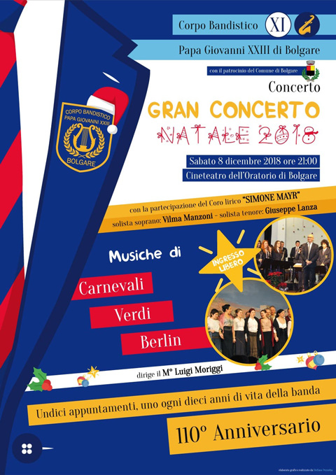 Locandina Gran Concerto di Natale 2018