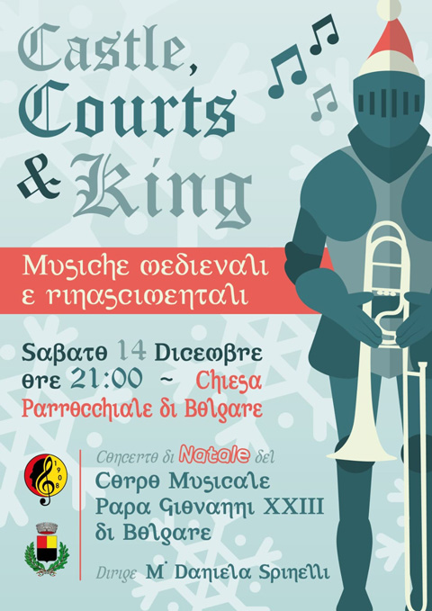 Locandina Concerto di Natale Castle, Courts & King