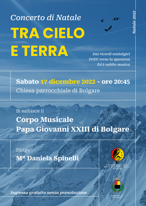 Locandina Concerto di Natale Tra Cielo e Terra