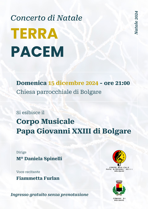 Locandina Concerto di Natale Terra Pacem