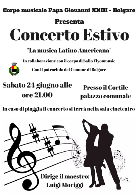 Locandina Concerto Estivo La Musica Latino Americana